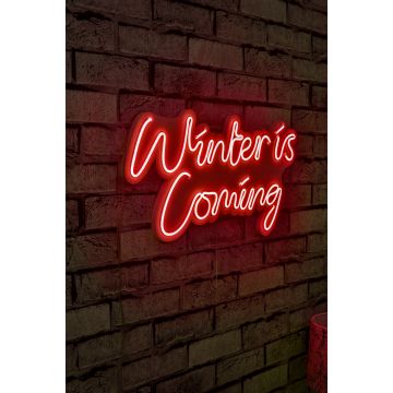 Neonlichten winter is coming - Wallity serie - Rood