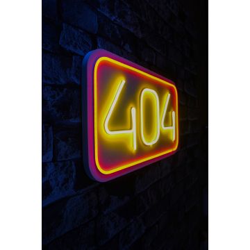Neonverlichting Error 404 - Wallity reeks - Geel