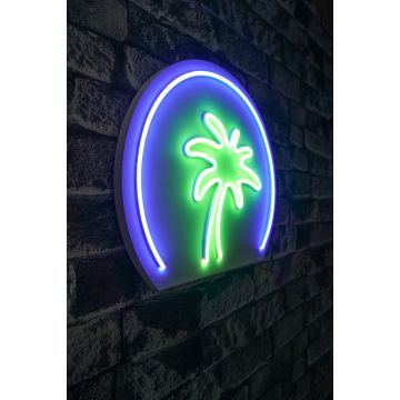 Neonverlichting palmboom - Wallity reeks - Paars/groen