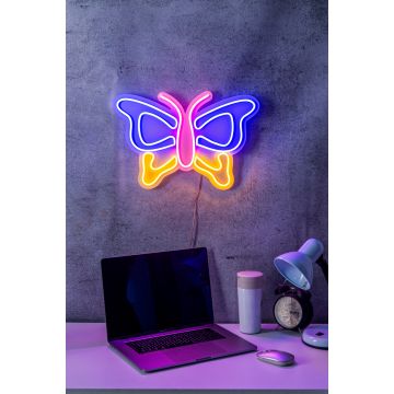 Neonverlichting vlinder - Wallity reeks - Paars/roze 