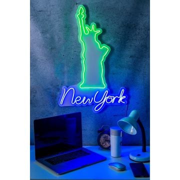 Neonverlichting New York - Wallity reeks - Groen/blauw
