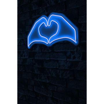 Neon lichten hart handen - Wallity serie - Paars
