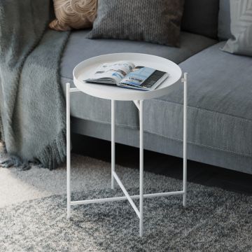 Table basse moderne en métal blanc par Woody Fashion