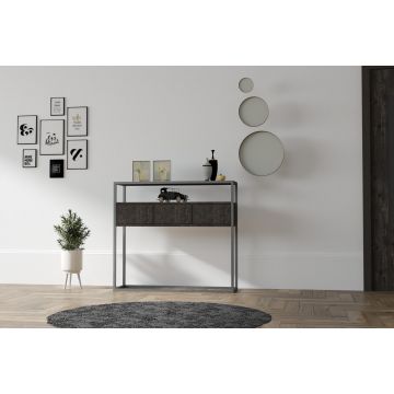 Console Woody Fashion | 100% Mélamine | Anthracite