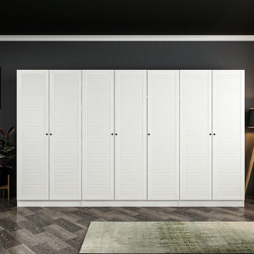 Armoire moderne blanche | Woody Fashion | 100% mélamine