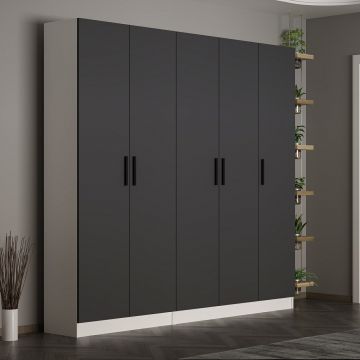 Woody Fashion armoire - 100% Mélamine | Anthracite