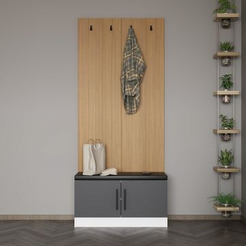 Woody Fashion Anthracite Hall Stand