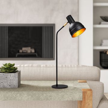 Sheen Tafellamp | Metalen Lamp | 17x37cm | 76cm Hoogte | Zwart