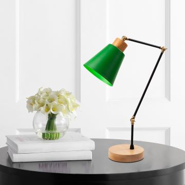 Eigentijdse groene tafellamp | metalen frame | 14 cm diameter | 52 cm hoogte