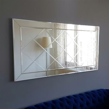Locelso Zilveren Spiegel | MDF | 130x65x2 cm