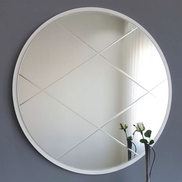 Locelso Spiegel Zilver | 60x60cm | 100% MDF | Wandmontage