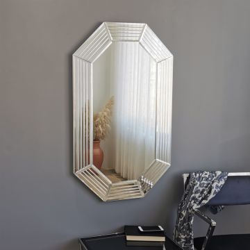 Locelso Miroir argenté | 60x100cm | Fixation murale