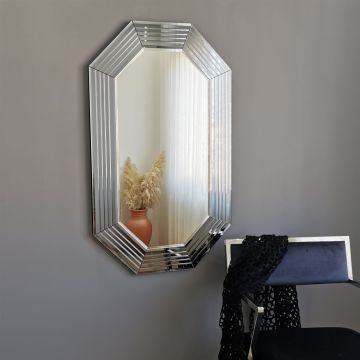 Locelso spiegel | 60x100cm | Aan de muur te bevestigen | Verstelbaar | Zilver
