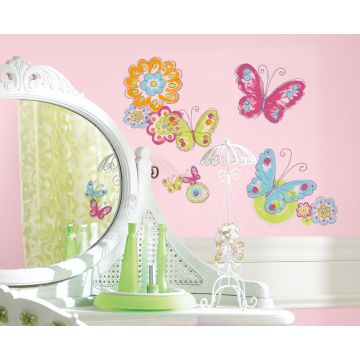 RoomMates stickers muraux - Papillons effet peint à la main