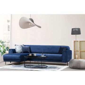 Canapé-lit d'angle bleu marine au design unique