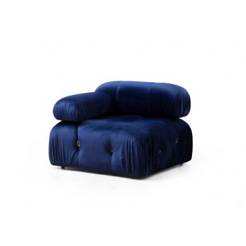 Del Sofa 1-Zits | Beukenhouten Frame | Blauw Polyester | Aanpasbaar