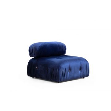 Atelier Del Sofa Canapé 1 place | Structure en hêtre et aggloméré | Tissu 100% polyester | Bleu