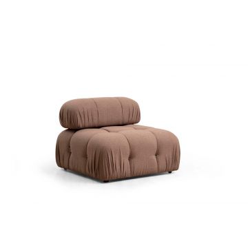 Del Sofa Atelier : Canapé 1 place | Structure en hêtre | Tissu polyester marron