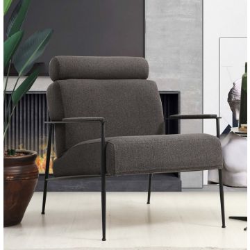 Artie Wing Chair | Frame van beukenhout en spaanplaat | Stof van 100% polyester | Grijs