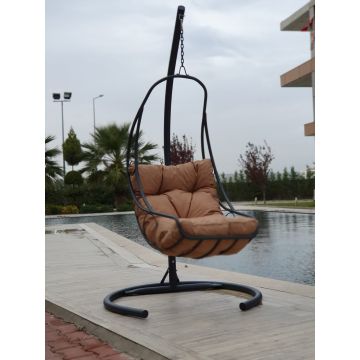Chaise balançoire de jardin Woody Fashion - Anthracite Brown