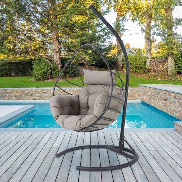 Chaise balançoire de jardin Woody Fashion - gris anthracite