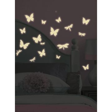 RoomMates stickers muraux - Papillons & Libellules Brille dans le noir