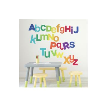 Muurstickers Multicoloured Alphabet