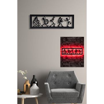 Bois de chauffage éclairage LED | Rouge | 19x60cm | 21W