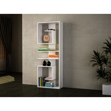 Woody Fashion Bookshelf | 100% Melamine Coated | 18mm Thickness | 60x161cm | White