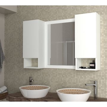 Meuble de salle de bain Furny Home | 100% mélaminé | Blanc | Epaisseur 18mm