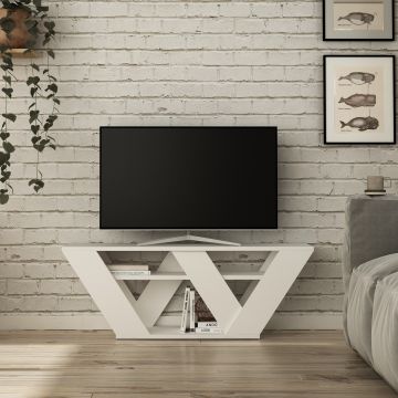 Woody Fashion TV Stand | 100% Melamine Coated | 18mm thickness | 110x40x30cm | White