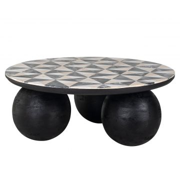 Table basse Rostelli | 110 x 90 x 34 cm | Noir