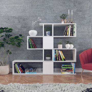 Elegance Bookshelf | 100% Melamine Coated | White | Wall-Mountable