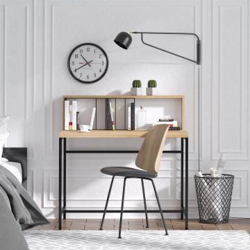 Creative Home Office Bureau met Planken | Eiken Zwart