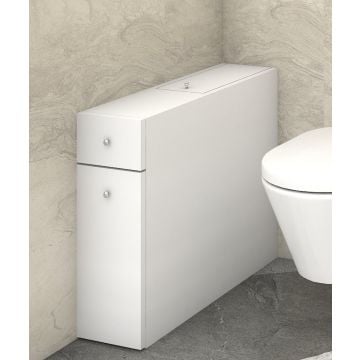 Almaren Meuble de salle de bain | 2 tiroirs | 100% mélaminé | Blanc