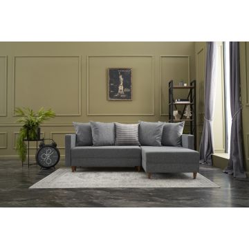 Canapé-lit d'angle : confortable, élégant, gris clair