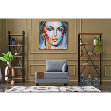 Relaxfauteuil Del Sofa | 100 x 75 x 80 cm | Lichtblauw