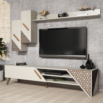 Woody Fashion TV-meubel | 100% Melamine | Crèmekleur