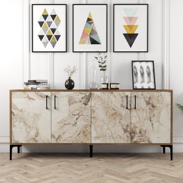 Woody Console | Melamine coating | Walnoot Wit