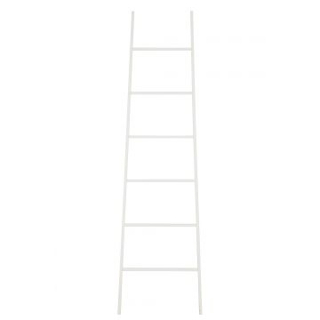 Ladder 6 trappen metaal wit