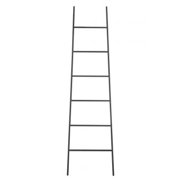 Ladder 6 trappen metaal zwart