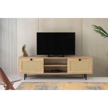 Melamine TV-meubel | 180x60x40cm | Eiken Zwart