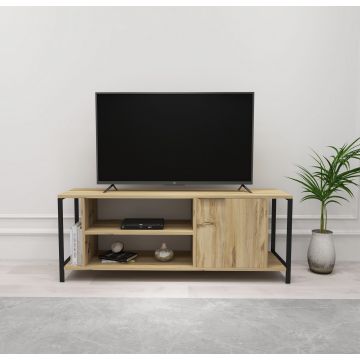 TV-meubel | Melamine coating | 18mm | 120x54x30 | Vilt Zwart