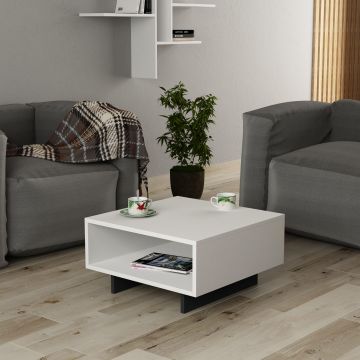 Table basse moderne | Woody Fashion | Mélaminé | Blanc Anthracite