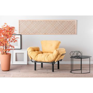 Verstelbare fauteuil Del Sofa | 95 x 70 x 85 cm | Geel