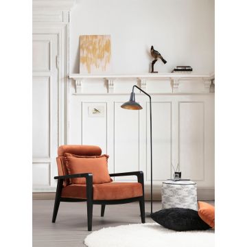 Hilena Wing Chair | Beukenhouten Frame | 100% Polyester Stof | Kaneel