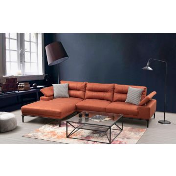 Hoekbank Comfort en Stijl | Beuken Houten Frame | Oranje