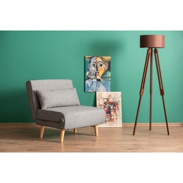 Verstelbare relaxfauteuil Del Sofa | 80 x 50 x 42 cm | Lichtgrijs