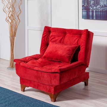 Atelier Del Sofa Wing Chair | Structure en pin, tissu 100% Soho, rouge bordeaux