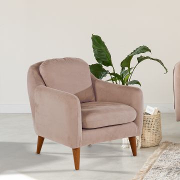 Del Sofa Atelier Wing Chair in Rock Color - Frame van grenenhout, gebreide stof